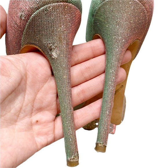 Brian Atwood Holographic Iridescent Stiletto Heels - Picture 5 of 7